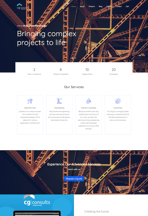 Contact page preview